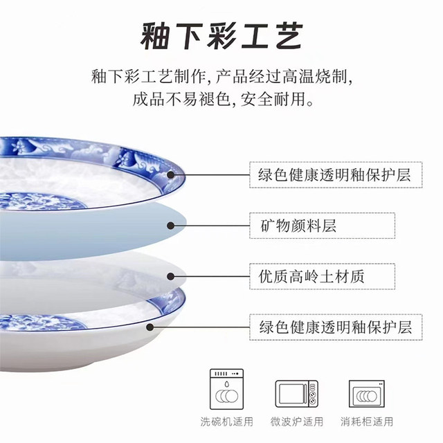 Ceramic dish deep dish household dish