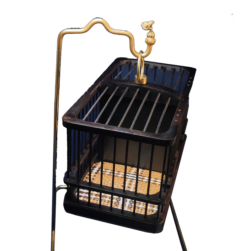 L0183#宠物用品乌木双格大号蝈蝈笼子可配高级加重稳坐动物笼架子,淘宝优惠券,粉丝福利购,淘宝优惠卷
