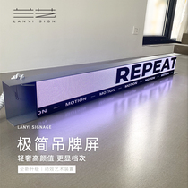 Industrial Style Display LED walking word screen full color electric subscreen door head rolling effect sign customised to do
