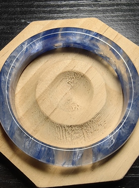天然蓝晶手镯干净无铁锈57.9圈口已出证书一物一图所见所得有视频