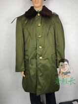 Stock Regular 87 Guan Guan Cotton Coat Short yellow green cotton coat large coat with fur collar old Army coat thickened