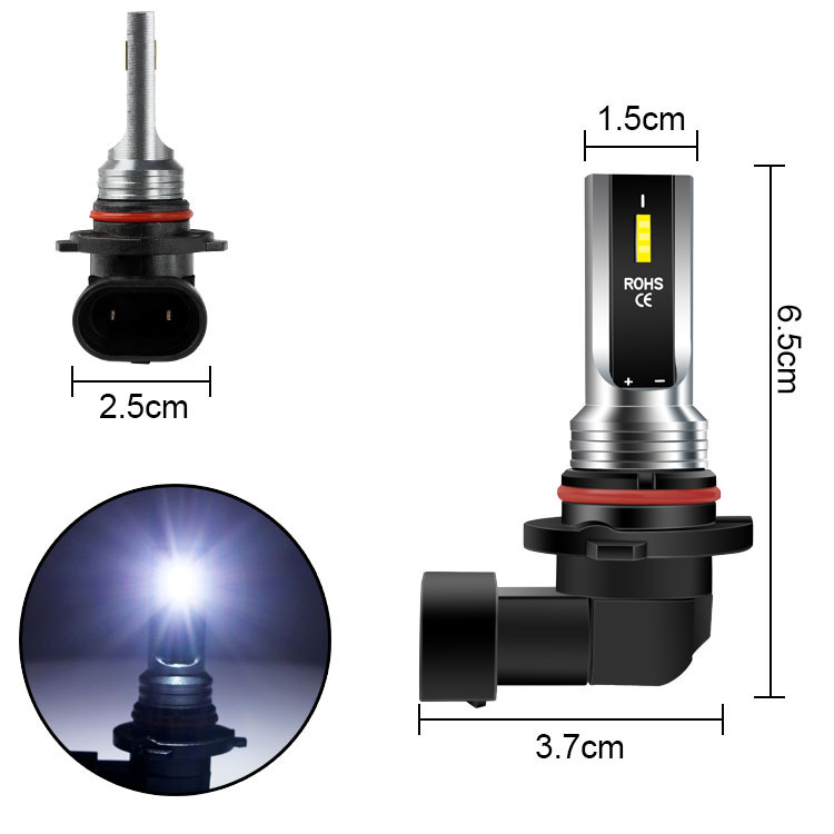 H4H7汽车LED大灯H1H3高亮聚光灯泡120W远近光黄白双色12V-24V通用 - 图1