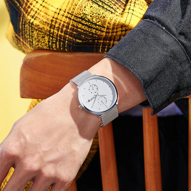 2025新款聚利时手表男款学生多功能时尚简约男士运动防水石英男表 - 图1