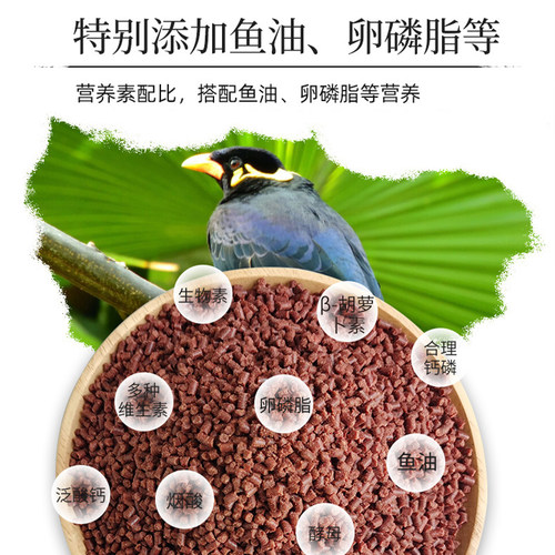 鹩哥鸟食饲料开元牌鸟食桶装精品鹩哥八哥专用营养鸟饲料全价鸟粮 - 图1