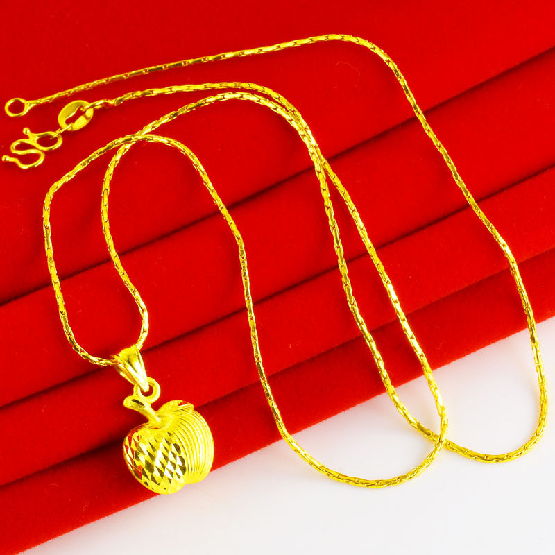 正品男女士苹果吊坠平安果项链坠子 千影珠宝颈饰