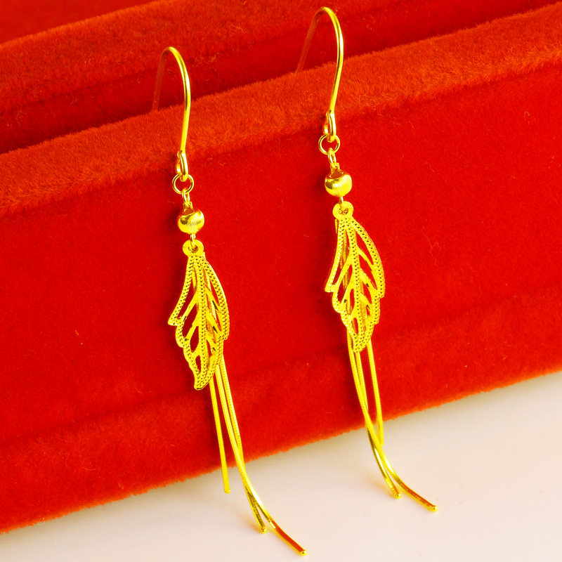 正品9999足金女款流苏新款耳环 千影珠宝耳饰