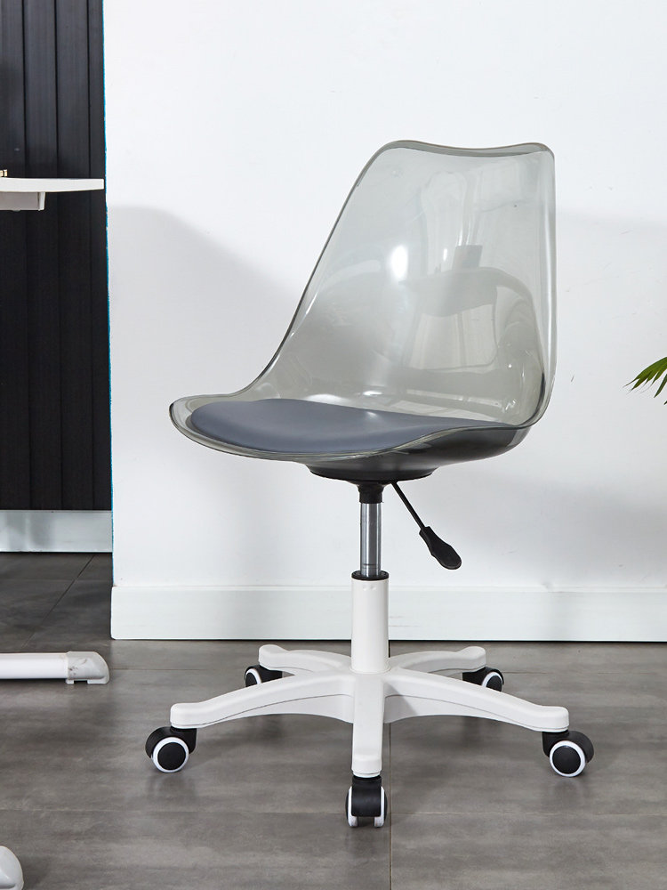 家用亚力克透明会议电脑椅女生卧室化妆网红椅凳学习靠背升降转椅,淘宝优惠券,粉丝福利购,淘宝优惠卷