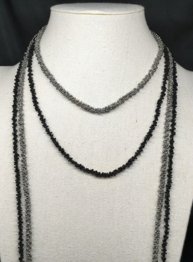 串珠小众设计长项链系绳轻奢高级感潮锁骨链叠戴y2k层次感choker