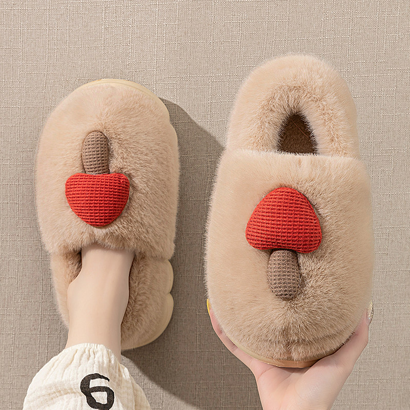 包跟蘑菇棉拖鞋女2025新款冬季毛绒保暖防滑厚底室内可爱棉鞋冬男,淘宝优惠券,粉丝福利购,淘宝优惠卷