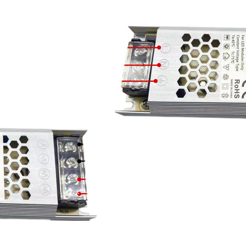新品led超薄长条开关电源12v24v内置卡布软膜灯箱24W-100w变压器 - 图3