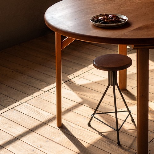 MUMO木墨 厚圆桌 现代樱桃木黑胡桃餐厅实木圆桌小户型餐桌4-6人 - 图1