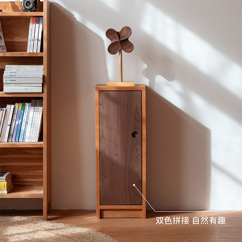 MUMO木墨 茶空间单门小边柜2.0 原木樱桃木小茶柜茶室客厅柜子,淘宝优惠券,粉丝福利购,淘宝优惠卷