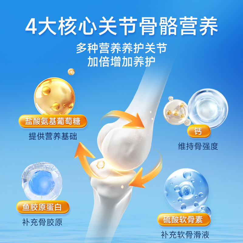 氨糖软骨素钙片中老年父母补钙护膝关节疼痛安糖官方旗舰店正品