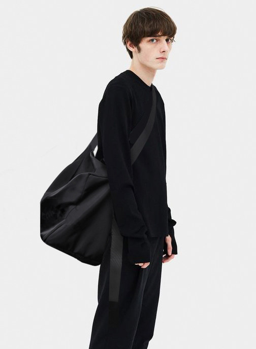 尼龙包潮纯色防水单肩大容量斜挎包 worldsobig男士包袋