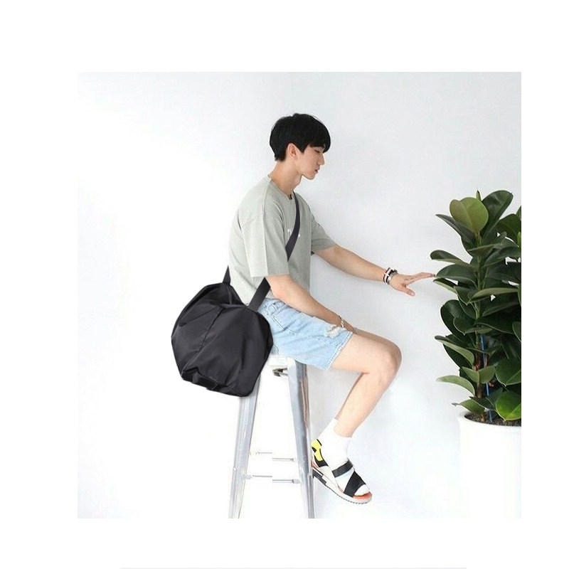 尼龙包潮纯色防水单肩大容量斜挎包 worldsobig男士包袋