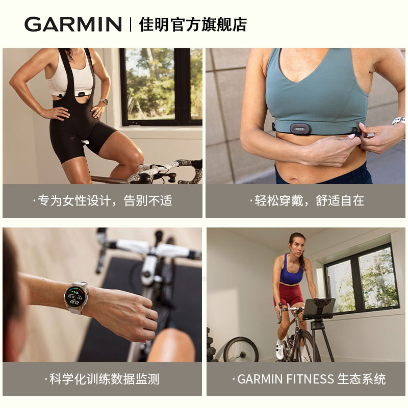 【新品】Garmin佳明HRM-Fit女性心率带胸带跑步骑行健身运动监测-图0