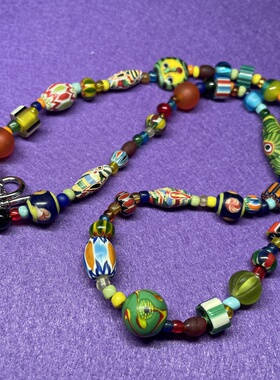 收集一切美好～糖果色混合多宝琉璃项链毛衣链 复制不了仅一条