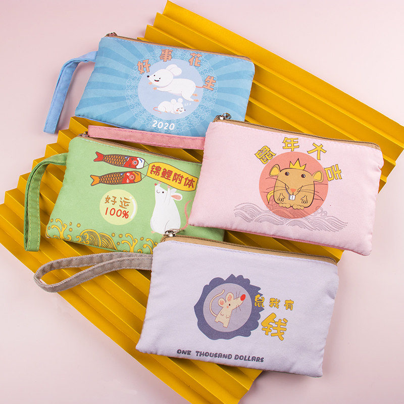 大屏手机包迷你布袋便携放手机袋子 趣袋手机包