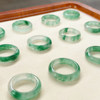 African green ice transparent flower ring can be photographed and selected