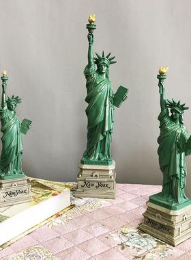 自由女神雕像工艺品模型摆件客厅办公室酒柜旅游纪念创意家居装饰