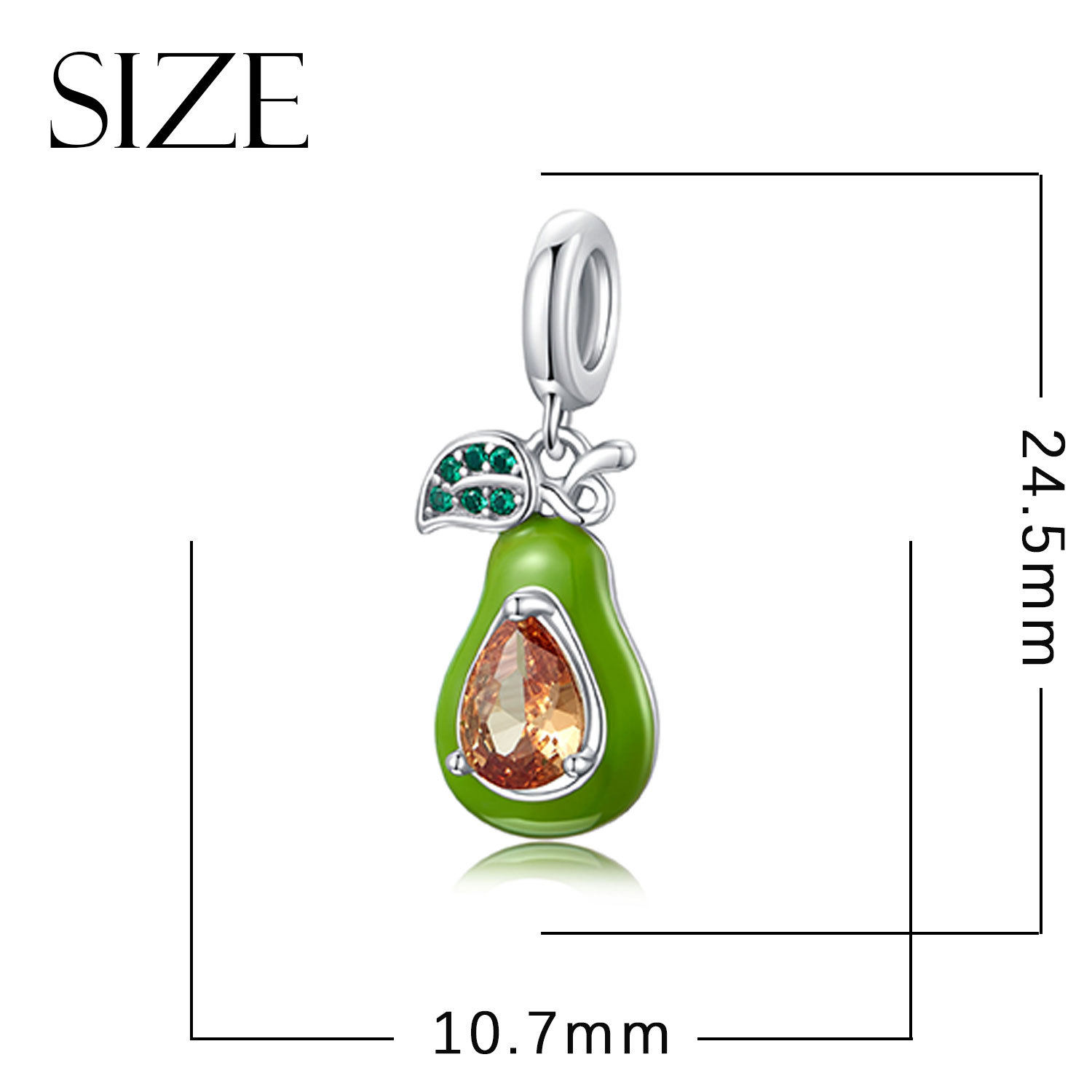 欧美热销925银牛油果手链吊坠时尚女百搭滴胶水果diy串饰货源,淘宝优惠券,粉丝福利购,淘宝优惠卷