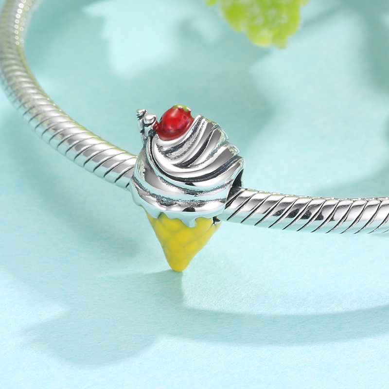 S925纯银手链配件新款夏日甜品系列串珠吊坠charm手工diy饰品散珠,淘宝优惠券,粉丝福利购,淘宝优惠卷