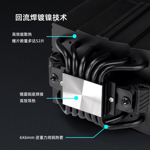 方糖机械大师凛冬KK135六热管双塔逆重力热管135高210W静音散热器 - 图2