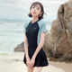 Women's swimsuit summer 2026 new women's one-piece flat-angle belly-covering slimming high-end hot spring swimming pool special swimsuit
