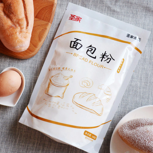 圣家高筋面粉面包粉500g家用烘焙材料高筋粉小麦粉 - 图0