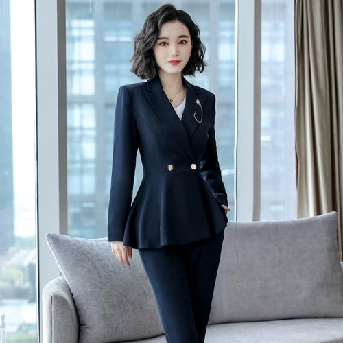 Модный комплект, пиджак классического кроя для работы, для салонов красоты, в стиле Шанель