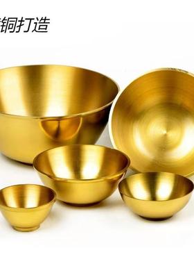 黄铜碗加厚铜碗饭碗家用米饭碗铜器摆件铜餐具金属厂家实心