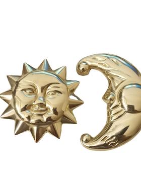 黄铜锻造太阳月亮家具柜门酒柜橱柜抽屉拉手把手