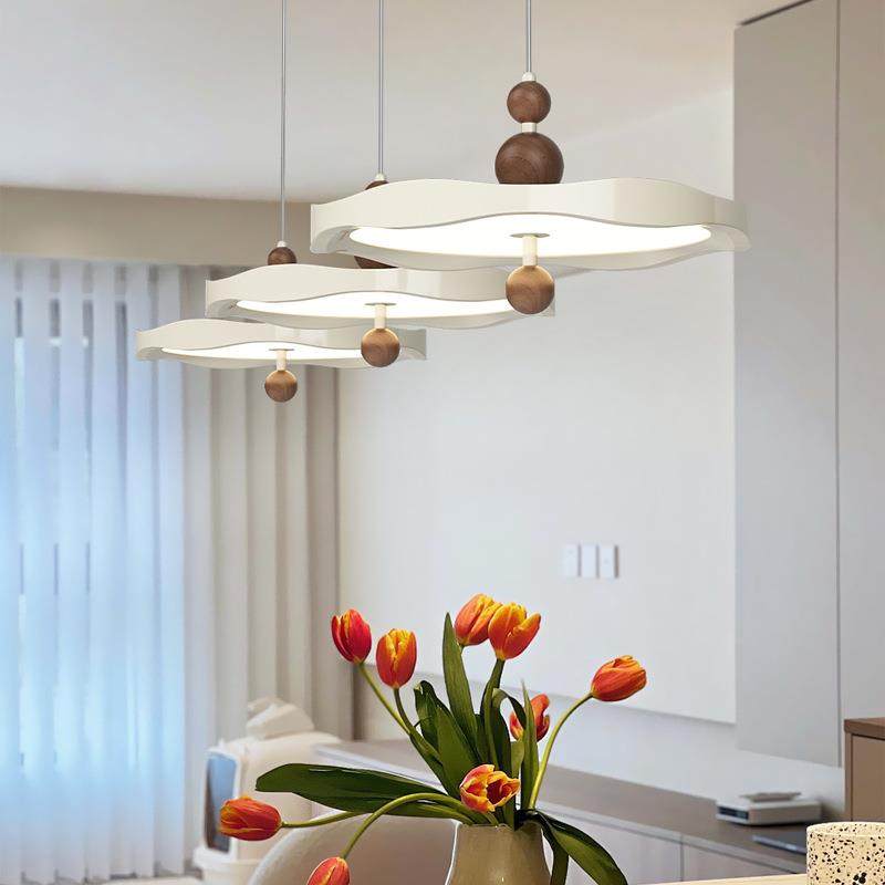 奶油风吊灯法式中古侘寂风胡桃木色简约现代高级感餐厅床头吊灯,淘宝优惠券,粉丝福利购,淘宝优惠卷