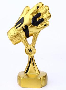 树脂工艺品欧式手套奖杯创意礼品足球守门员足球奖品家居装饰摆件
