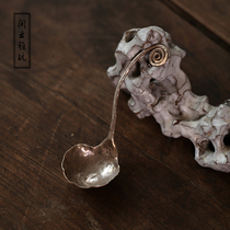 Idle Yunya to play new products handmade tangled hand as teaspoon pure silver small silver spoon spoon tea spoon Scoop Tea Tea Set