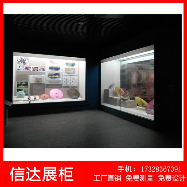 博物馆古董瓷器展示柜防爆玻璃高柜精品陈列背柜通柜沿墙柜定做-图0