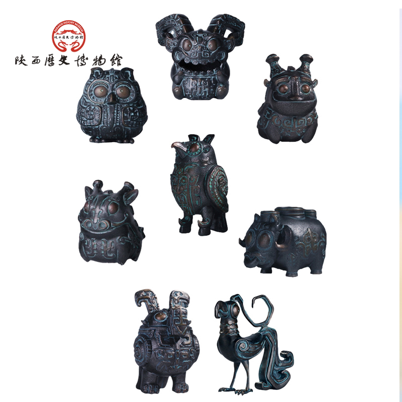 陕西历史博物馆52toys青铜小分队盲盒手办摆件西安特产文创纪念品