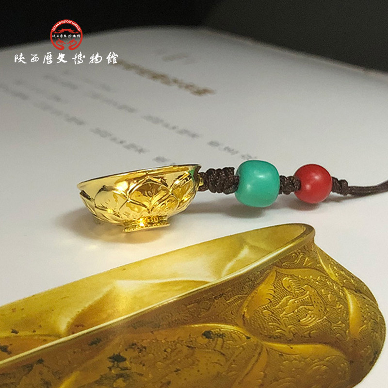 陕西历史博物馆文创手机挂坠黄铜挂件博物馆国宝挂饰旅游纪念礼物