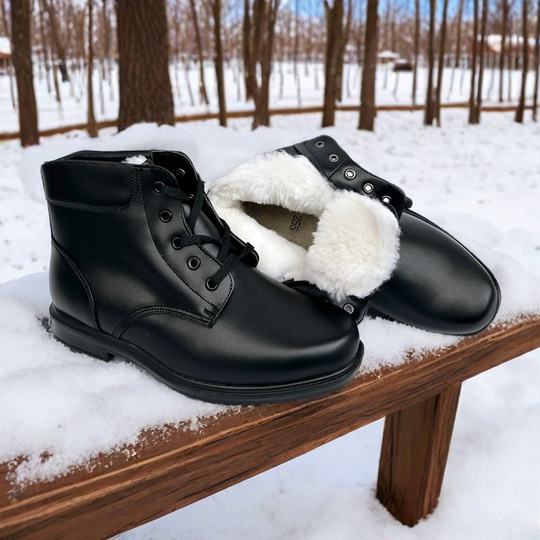 际华士兵绒皮鞋毛皮鞋冬季正品真皮羊毛靴加绒保暖棉靴棉鞋防寒靴