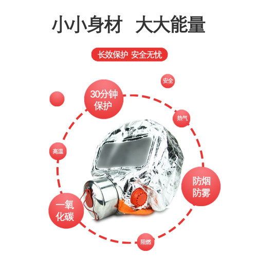 消防防烟面具防毒面罩酒店宾馆家用火灾逃生过滤式自救呼吸器面具 - 图1