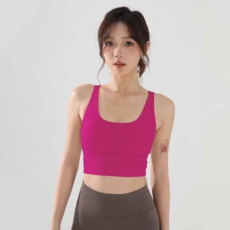 运动内衣女防震高强度裸感一体式美背瑜伽上衣聚拢健身背心式文胸,淘宝优惠券,粉丝福利购,淘宝优惠卷