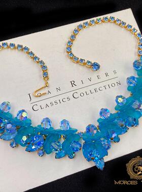 JULIANA水蓝花朵奥地利水晶项链