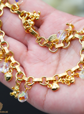 KirksFolly小熊爱心多吊坠手链