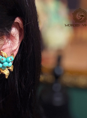 KRAMER重工蓝树脂珠项链手链耳夹