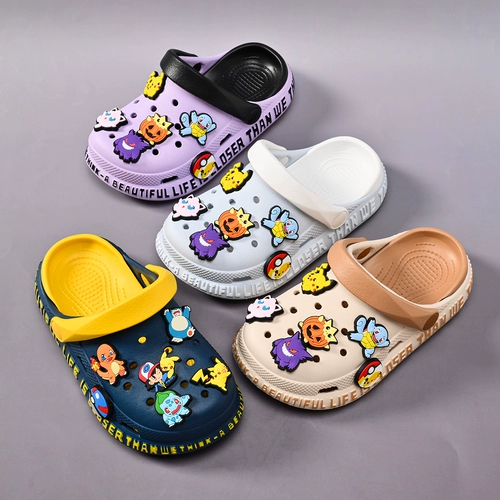 Детские летние тапочки для мальчиков, нескользящие слайдеры, пляжная пляжная обувь, мягкая подошва