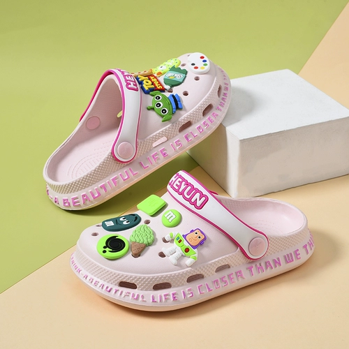 Детские летние мультяшные нескользящие тапочки для мальчиков, подходит для подростков