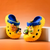 Нескользящие детские летние мультяшные тапочки для мальчиков, слайдеры, мягкая подошва