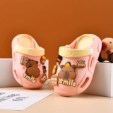 Детские летние тапочки для мальчиков, детская нескользящая мультяшная обувь