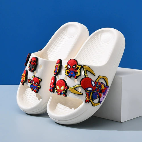 Детские летние дезодорированные нескользящие мультяшные тапочки для мальчиков, мягкая подошва