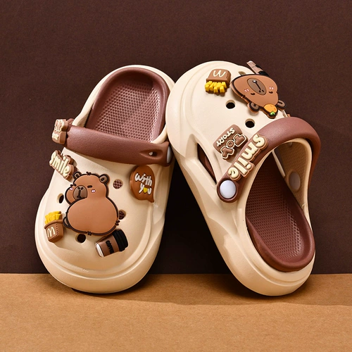 Детские тапочки для мальчиков, летние туфли, нескользящие сандалии, обувь